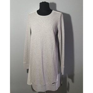 Donna Karan Active Dress Part Gray Sweat Shirt Part White Shirt Size M